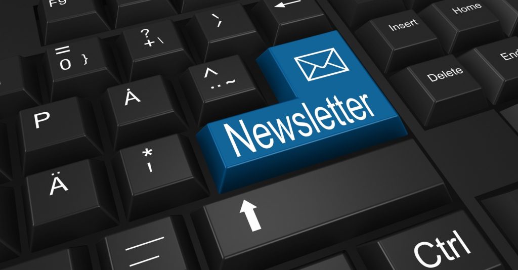 Newsletter versenden Tastatur Unternehmen mehr Erfolg